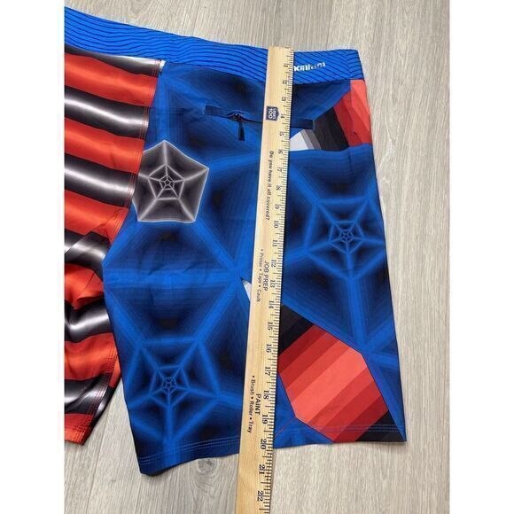 Hurley Boardshorts Swim Suit Shorts Mens 36 Blue 19" Phantom Dalek Beach Kayak - Picture 14 of 15